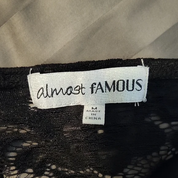 Almost Famous Black Lace Slip Sexy Jumpsuit - Picture 4 of 4